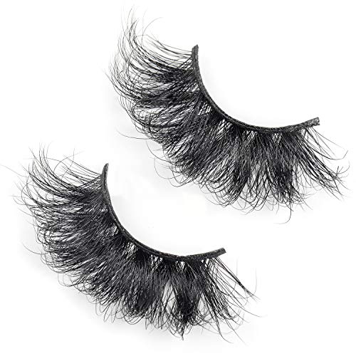 25mm 3D Mink Lashes Full Volume Mink Eyelashes Fluffy Volume Dramatic 25mm Mink Lashes Extension Cruelty-free Siberian Mink Strip Eyelashes (Y-1-06)……