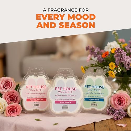 Image of One Fur All Pet House Scented Wax Melts for Warmer - Long-Lasting Pet Friendly Plant Based Soy Wax Melts - Falling Leaves Pack of 2