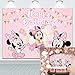 Dessin animé Souris bébé Toile de Fond Filles 1st 2nd fête d'anniversaire Toile de Fond Enfants Joyeux Anniversaire fête gâteau Table décoration Toile de Fond 2,1x1,5m