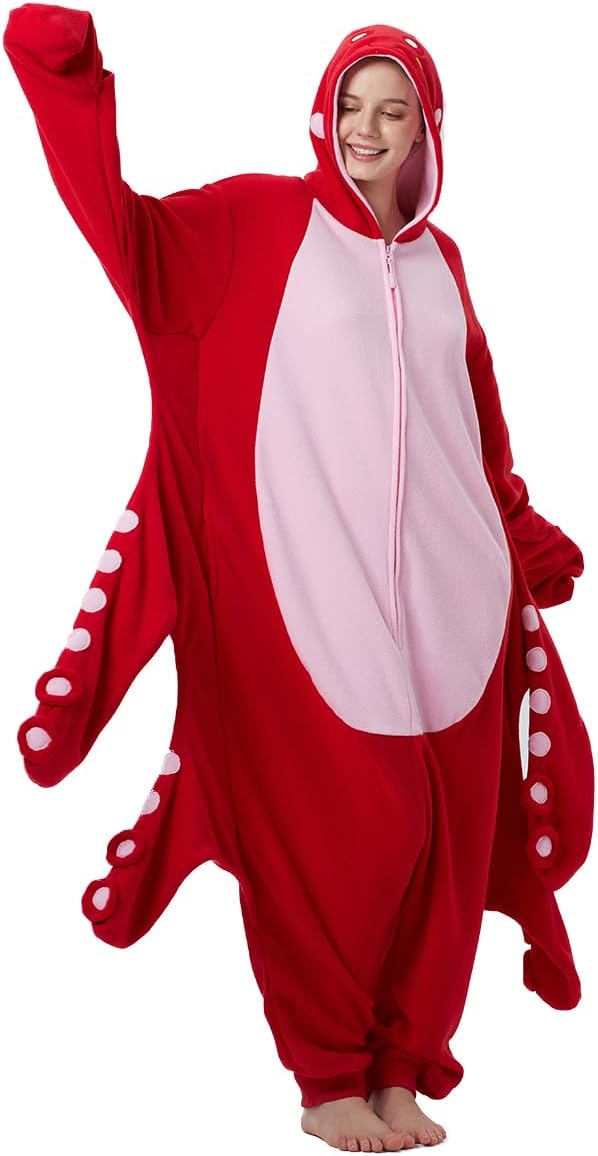 Unpifolov Octopus Pajamas Unisex Animal Jumpsuit Adult Cosplay Costumes - Image 2