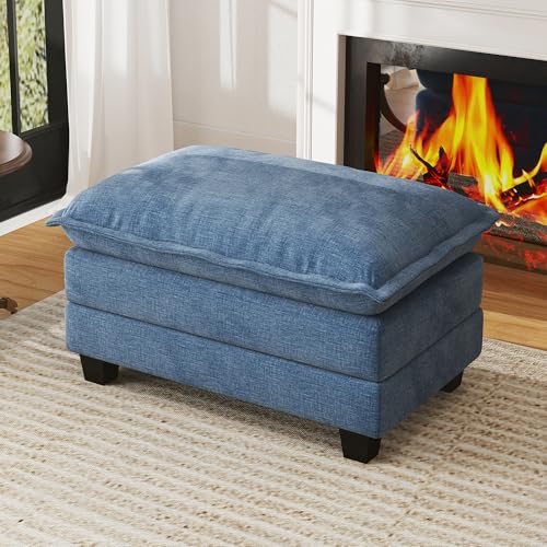 WorthFurni Cloud Couch Ottoman Modular Sectional Sofa, Comfy Deep Seat