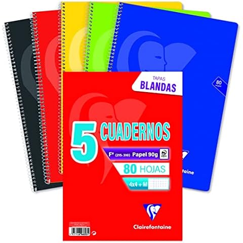 CLAIREFONTAINE 696053C Pack 5 Cuadernos Cover