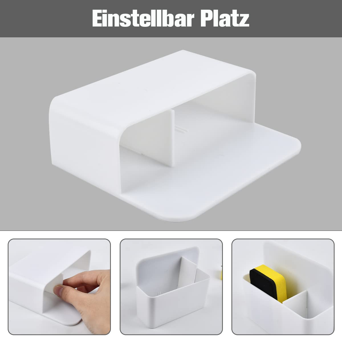 2 Porte-stylos à Ventouse Pour Tableau Blanc - En ABS, Résistant - Organiseur De Bureau, Salle De Classe, Maison