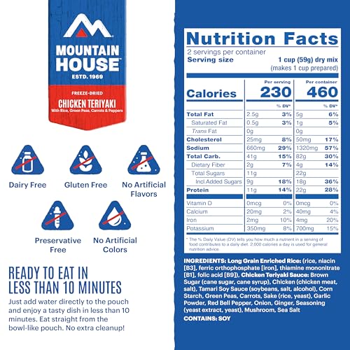 Image of Mountain House Freeze-Dried Dinner Entree | Backpacking Meals for Camping and Hiking, 4 Servings, 30-Year Shelf-Life, 2-Pack