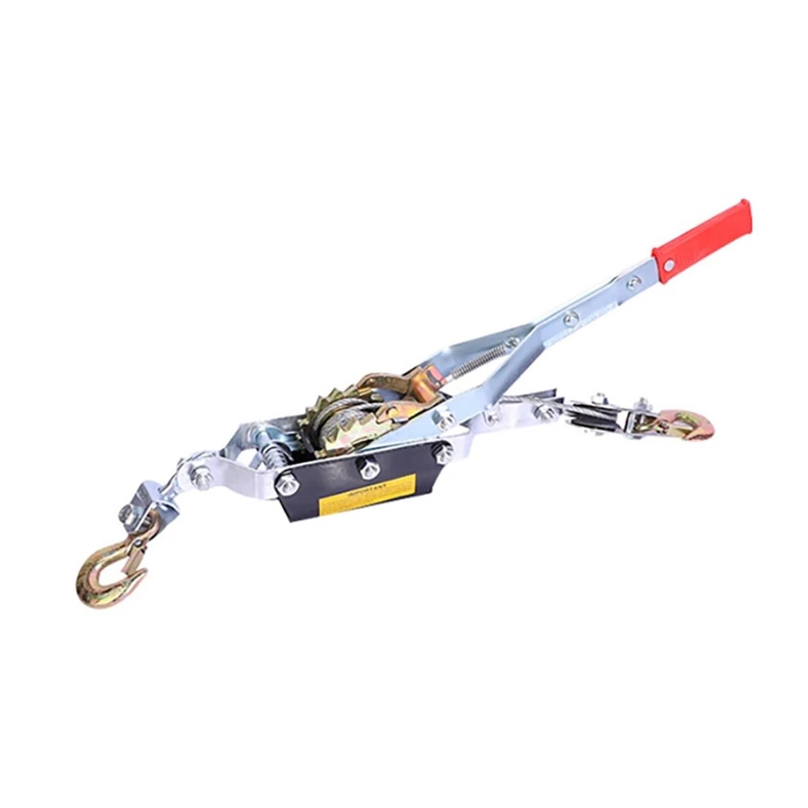 4T - Tensor de cable manual de 2 m, correa de trinquete resistente con doble gancho tensor de cuerda para transporte automático, barco, remolque, camión y eslingas de elevación, herramienta de