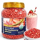 WildSap Emeralds Freeze Dried Strawberry Dices - 19.2oz Bulk Family Size Canned, 100% Fruit No Added Sugar...