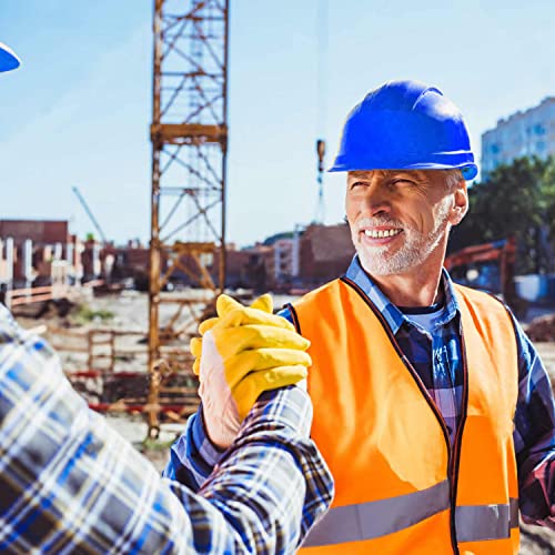 Image of LADWA Blue Heavy Duty Director Safety Helmet, ISI Marked Industrial Head Protection Hard Hat for Construction, Factory and Outdoor Safety Use (Pack of 4)