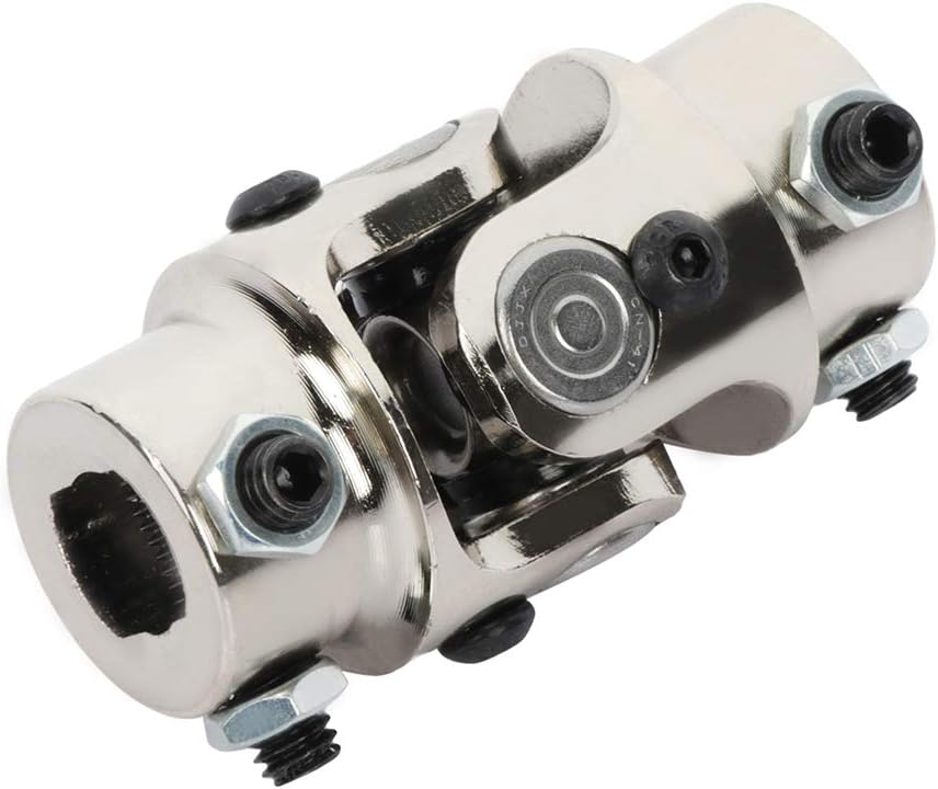 OCPTY 3/4" DD X 3/4" DD Steering Universal Joints Black Single U-Joint Shaft Working Angle 35 Degree 83mm