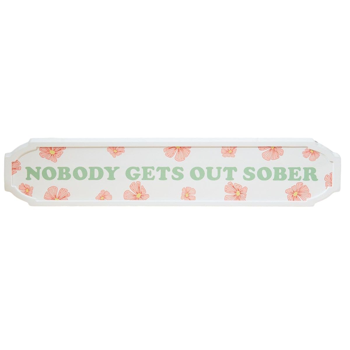 Langs Home Bar Sign Nobody Gets Out Sober Plaque Funny Retro Pub Signs