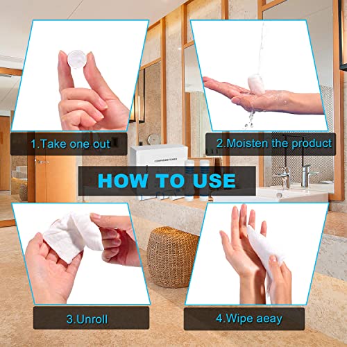 Happy Cheers 500 Pieces Disposable Compressed Towels, Compact Travel Coin Tissue Soft Compress Tissues Pills For Outdoors Travel Camping And Beauty Salon #TOP7