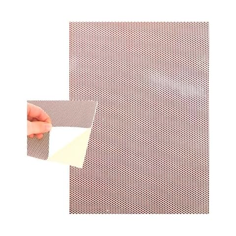 Winecraft Full Sheet Adhesive Match Striker Sticker Paper (8.5"x11") | Replacement Stryker Stricker for Safety Matches | Peel & Stick Flint Lighter Dot Pad Custom Shape & Size (Honeycomb) Cover