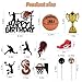 37 PCS Basketball Cake Toppers Set, Black Gold Basketball Star Themed Cake Decorations for Boys Birthday Sports Theme Party Supplies