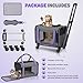 Cat Carrier on Wheels Airline Approved: Betopet Rolling Cat Carrier for Small Dog Medium Cat Under 18lbs - Cat Soft Carrier Pet Travel Bag TSA Approved Under Seat for Airplane Transport Flight