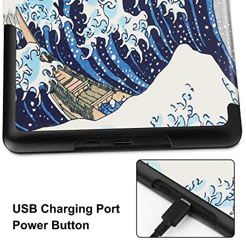 HoYiXi Custodia per Kindle Paperwhite 6.8" 11a Generazione 2021 e Kindle Paperwhite Signature Edition 2021 Slim Custodia Cover in Pelle con Auto Sonno / Risvegliare - onda - Image 5