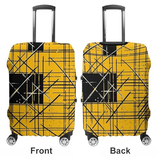 Travel Luggage Cover Suitcase Protector Black Lines Elastic Washable Suitcase Cover Anti-scratch Spandex Baggage Covers Fits 18-32 Inch Luggage, style-13