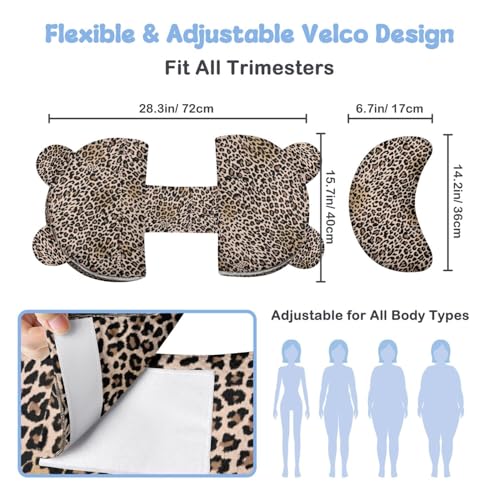 Image of Pregnancy Pillow for Sleeping,Maternity Pillow with Cooling,Maternity Support for Back and Hip Relief,Soft and Comfortable Wedge Pregnancy Pillows Side Sleeping Support for Belly with Removable Cover