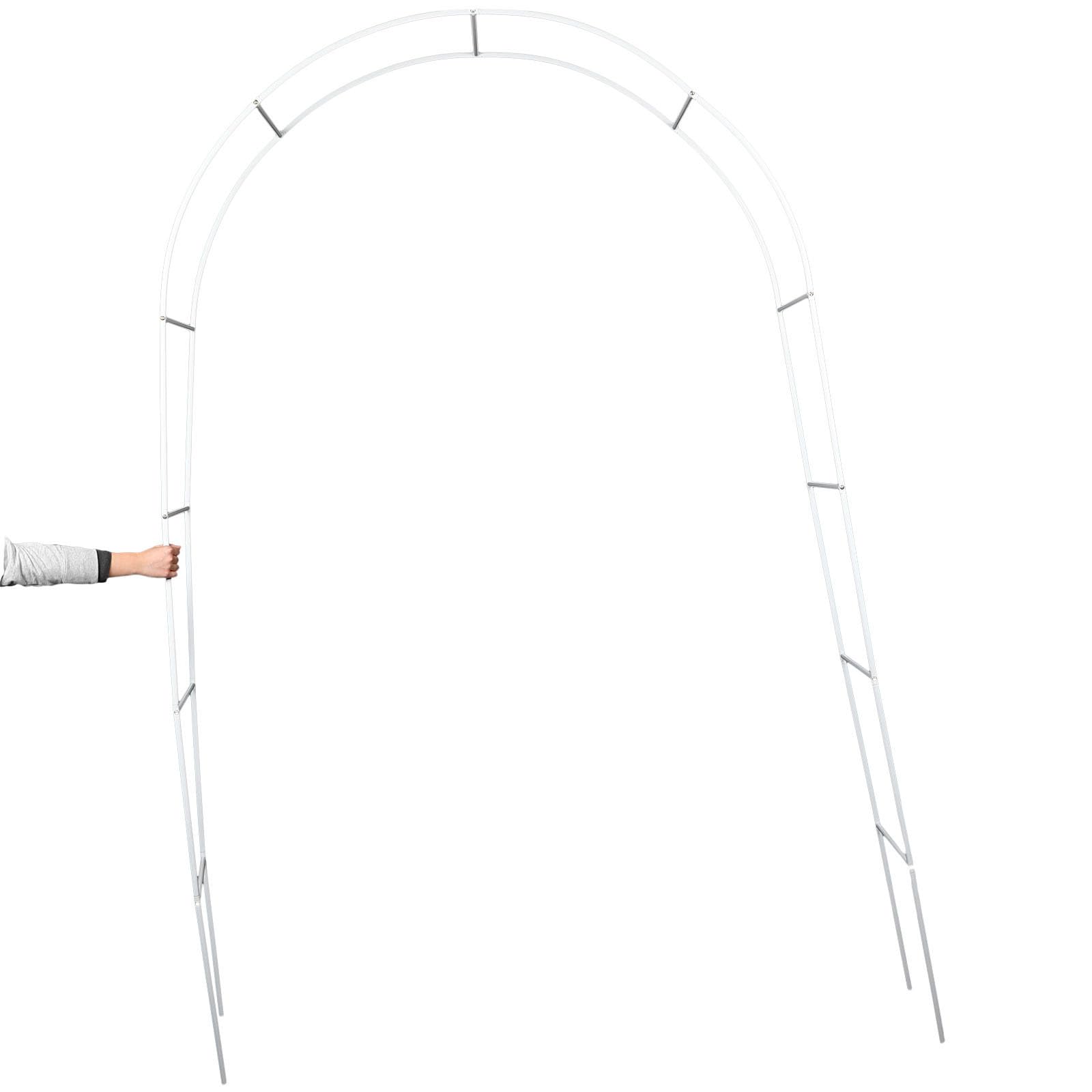 Arco Floreale Riutilizzabile in Ferro Bianco per Matrimoni e Feste | Montaggio Rapido, Struttura Robusta, Uso Interno ed Esterno, per Piante Rampicanti e Palloncini