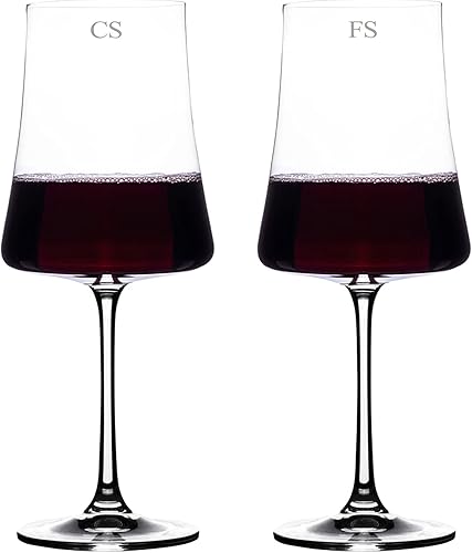 Mon Verre Juego de copas de vino tinto de Salome personalizadas (caja de regalo)