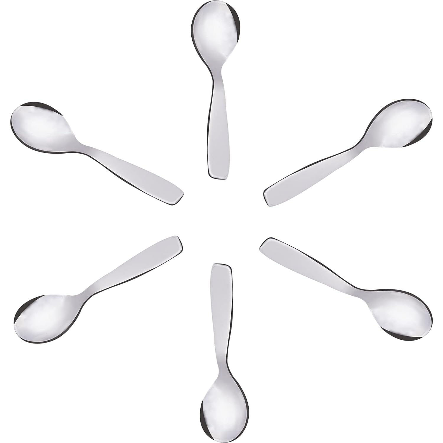 6 Pieces Stainless Steel Small Spoons for Container/Spice Jars | Masala Spoons | Small Spoon for Spices | Spoon Set | 6 mini | Length 9 cm | Silver-image-18