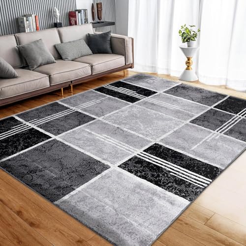 Tapis extra large noir intense au format généreux de 120 x 170 cm - 2