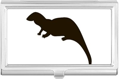 Black Seaotter Animal Portrayal Business Card Holder Case Pocket Box Wallet