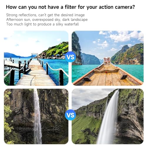 Image of Adofys CPL ND Filter Kit for DJI Osmo Action 6, 4 Pack CPL ND8 ND16 ND32 Action 6 Filter, Snap-On Neutral Density Polarising Filter, HD Optical Glass /Multi-Coated Filters.