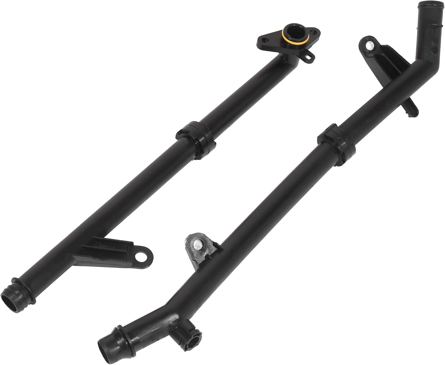 X AUTOHAUX Engine Water Coolant Pipe 2712002452 for Mercedes-Benz C250 SLK250 2012-2015 Plastic Black