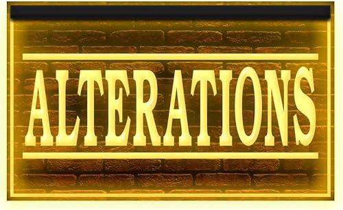 Miniatura 1 de 190066 Alterations Tailor Repairs Services - Letrero de neón con luz LED (12 x 8 pulgadas, amarillo)