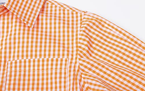 Mud Kingdom Boys Long Sleeve Shirts Back Pleat Button Down Spread Collar Stripe Plaid Spring Autumn4