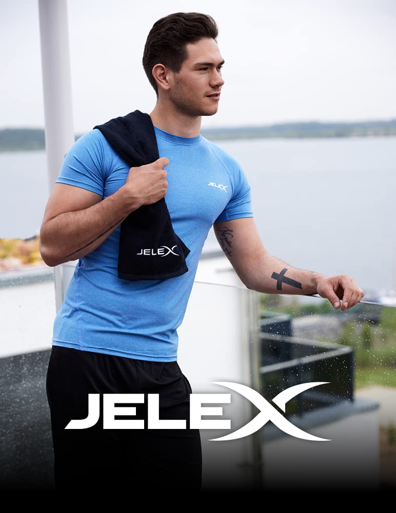JELEX Big Utd. Lot de 4 raquettes de badminton avec 2 balles et filets, avec sac de badminton bleu de qualité supérieure pour la famille pour jouer et s'entraîner