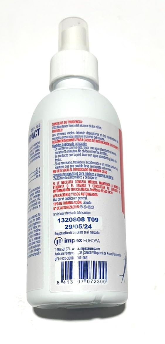 Insecticida acaricida contra chinches-acaros-piojos y otros incomodos parasitos. Spray pulverizador de 250ml