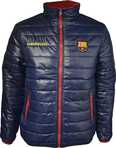 Chaqueta acolchada del Barça para hombre - Colección oficial FC Barcelona - Talla adulto, Hombre, azul marino, medium | Ya disponible en tu tienda friki favorita! En mundofriki.es!