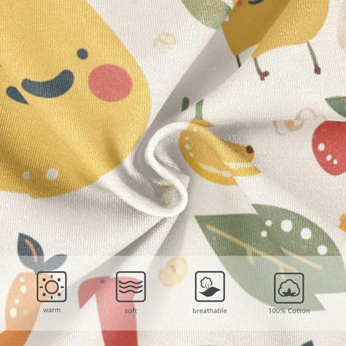 KLL Cute Fruits Bananas Apples Pears Scandinavian Styloddler Boys Cotton Nighttime Underwear Breathable Undies3
