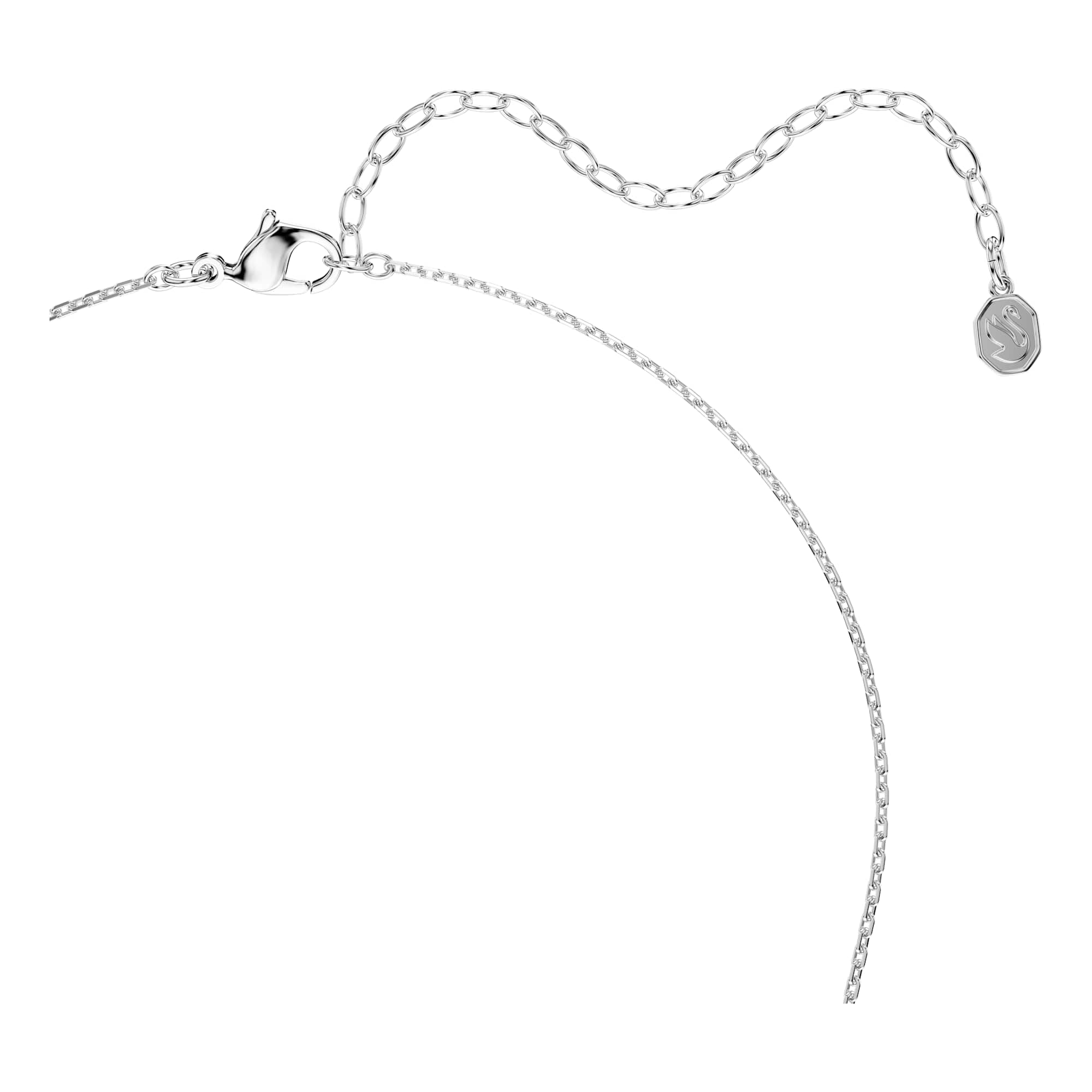 Swarovski Mesmera Collar, Talla Marquesa, Blanco, Baño De Rodio