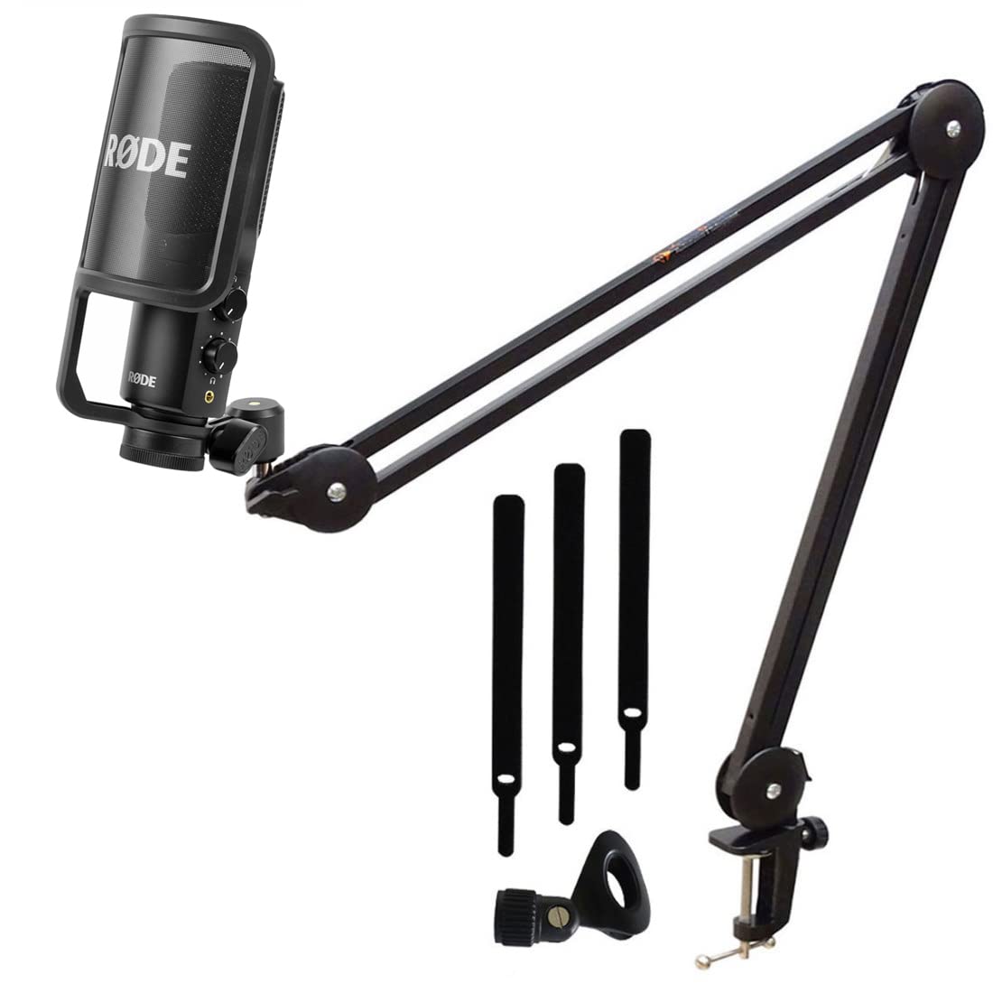 Rode NT-USB+ USB-Kondensatormikrofon + keepdrum MS138 Gelenkarm