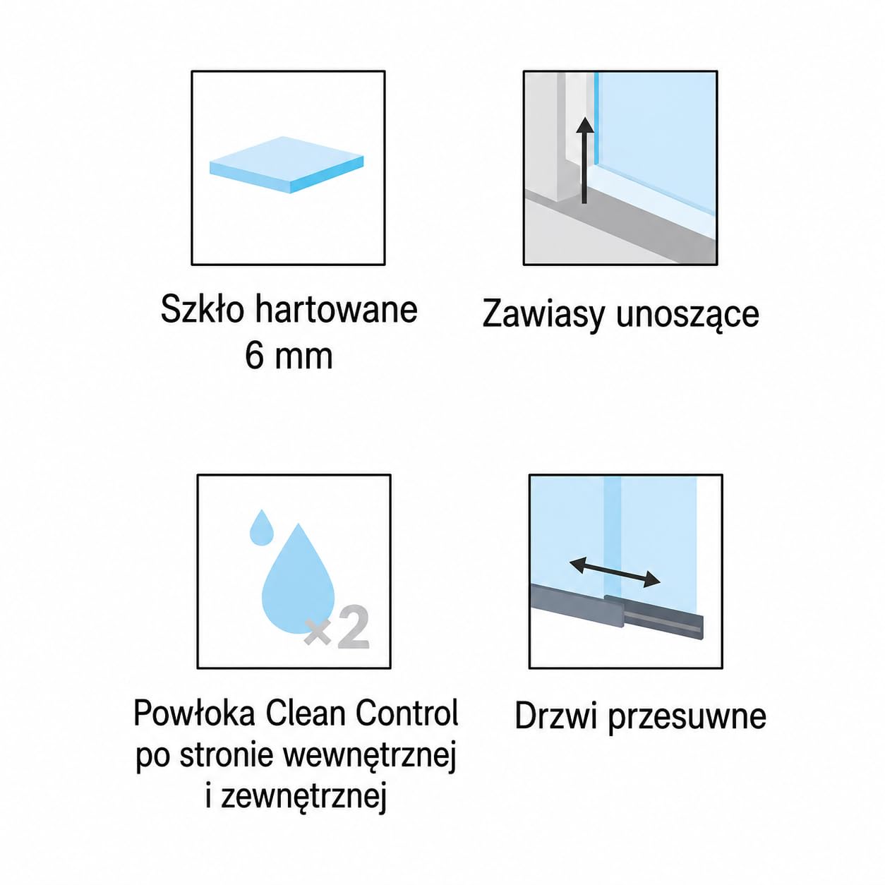 ECOLAM Przegroda do wanny szklana przegroda 110 x 140 cm drzwi przesuwne Kabina prysznicowa Miedziana szczotkowana Liner