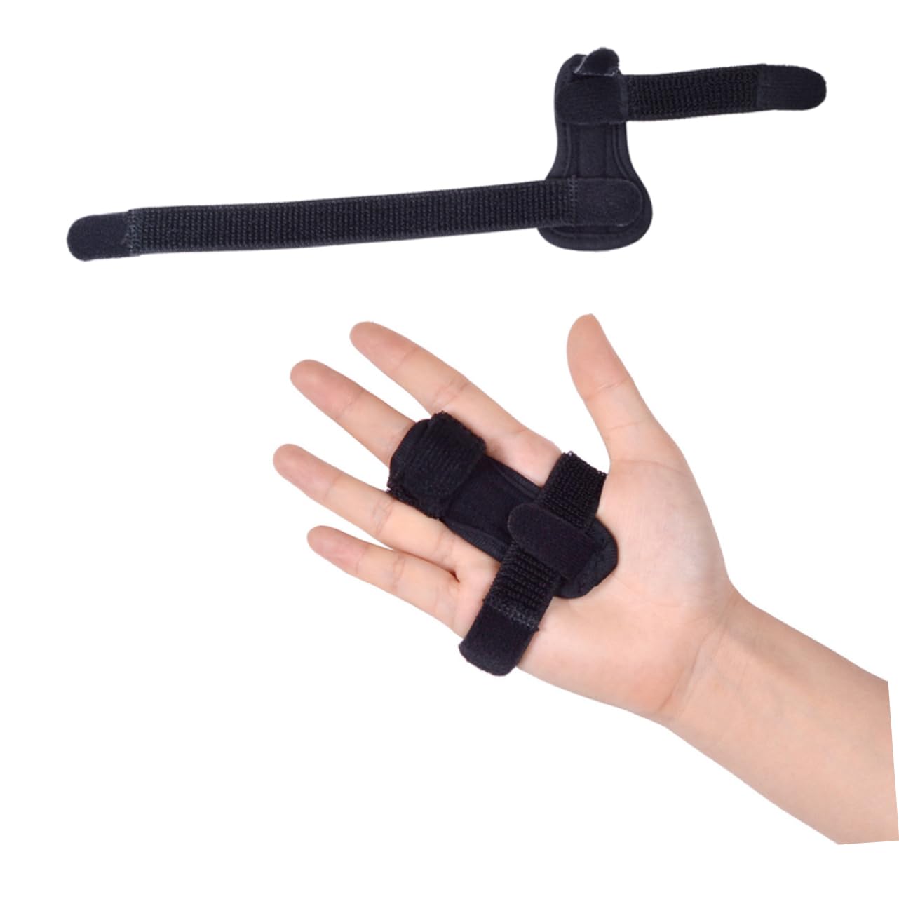 HAPINARY 1pc Finger Splint Thumb Brace Adjustable Tape Fastener Finger Brace Finger Support Retainer Holder Bracket Thumb Splint Finger Joint Splint Finger Fracture Splints Black