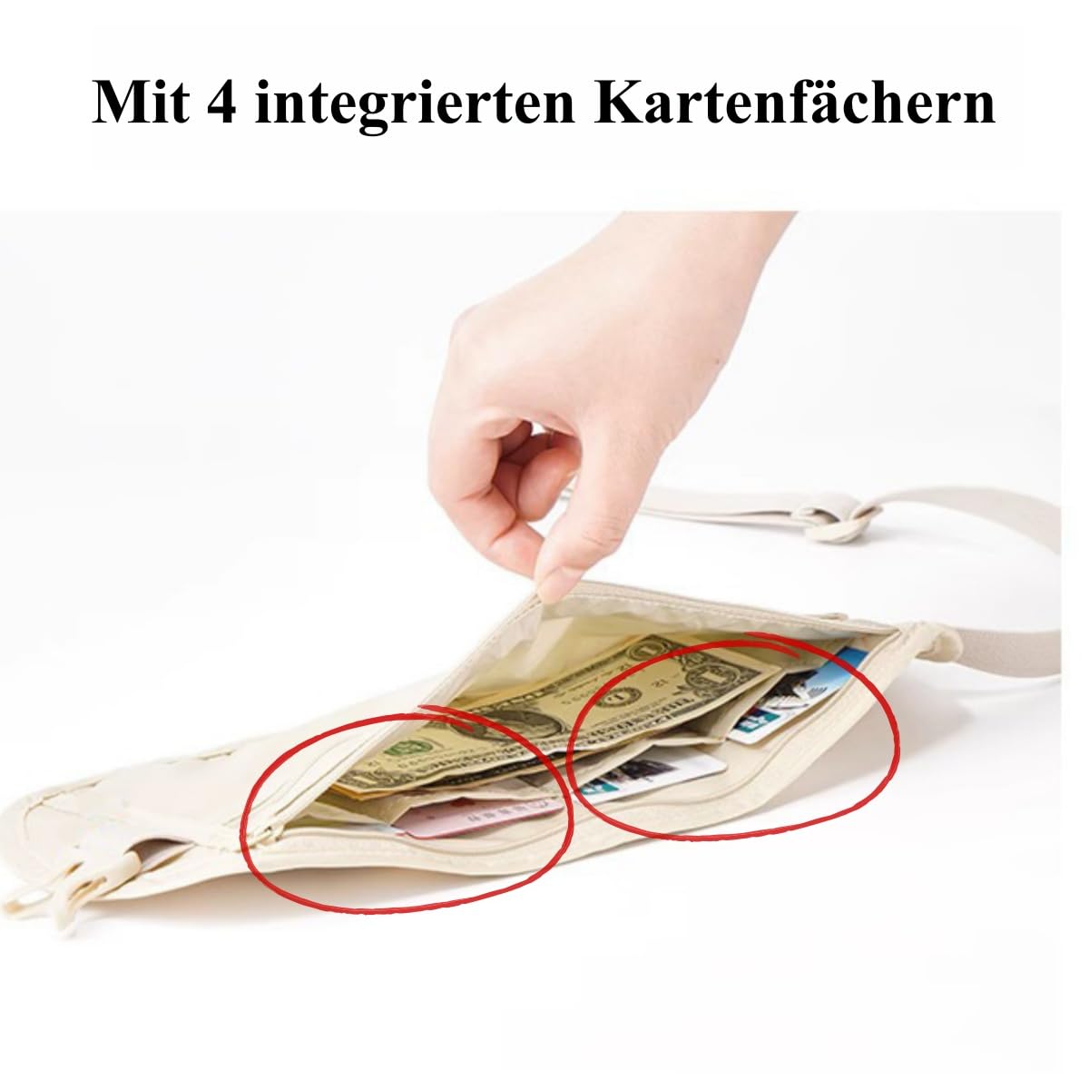 Titel: Yuziwi Geldgürtel Reisegürtel Diebstahlschutz Unsichtbare Bauchtasche Wasserdicht Nylon für Reisepass Kreditkarten Bargeld Damen Herren (6er Set Schwarz/Grau/Khaki)