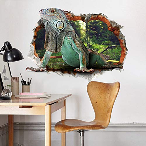 Wall Patch 3D Wall Decal Lizard Mural Home Window Ceiling Decor Removable Stickers Decorations Wallpaper For Boys Girls Room Kids Bedroom Floor Walls Living Room Wallpapers #TOP5