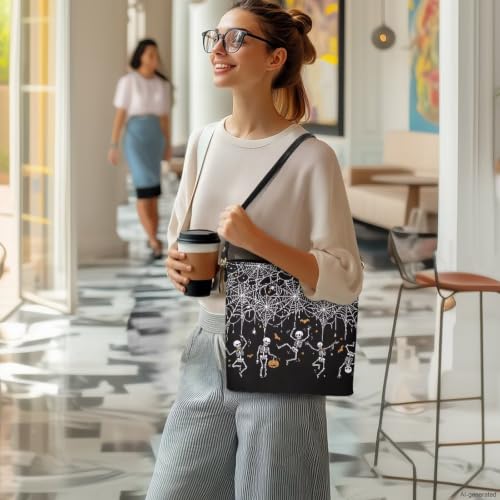 Image of HUGS IDEA Boho Bags for Women Leather Handbag Shoulder Bucket Crossbody Purse