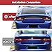 JeCar Tail Light Cover Smoked Tail Light Guard for 2015-2024 Dodge Charger Exterior Accessories