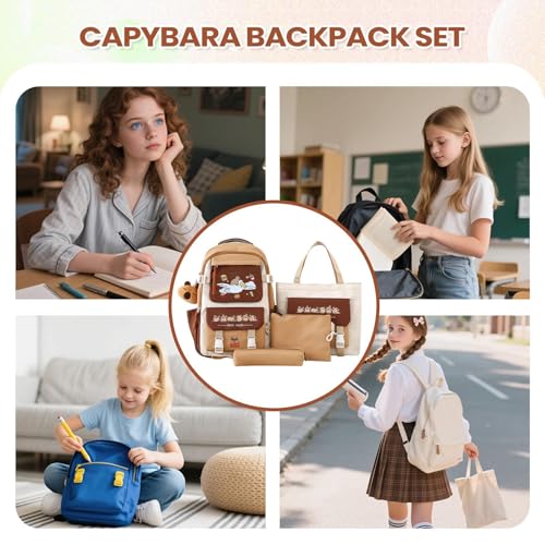 Sac à dos mignon Capybara pour les filles du primaire aux loisirs