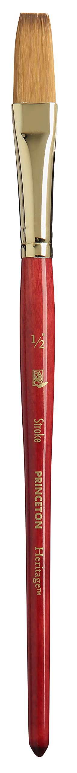 Princeton Heritage, Series 4050, Synthetic Sable Paint Brush for Watercolor, Stroke, 1/2 Inch