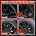 Gloss Black Rim Touch Up Paint, Rim Paint for Curb Rash & Scratch, Car Wheel Scratch Repair Kit for Alloy, Enamel, Metal, Universal Black Automotive Touch Up Paint Pen (1 fl oz)