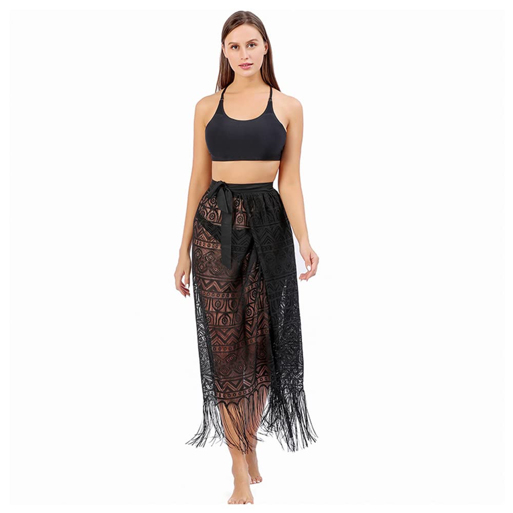 TOEECYPareos Playa Mujer Gasa Vestido Envolvente Wrap Beach Coverups Boho Grandes Falda de Pareo Caftan Bikini Cubierta Sarong Camisolas para Playa Vacaciones Ropa de Baño