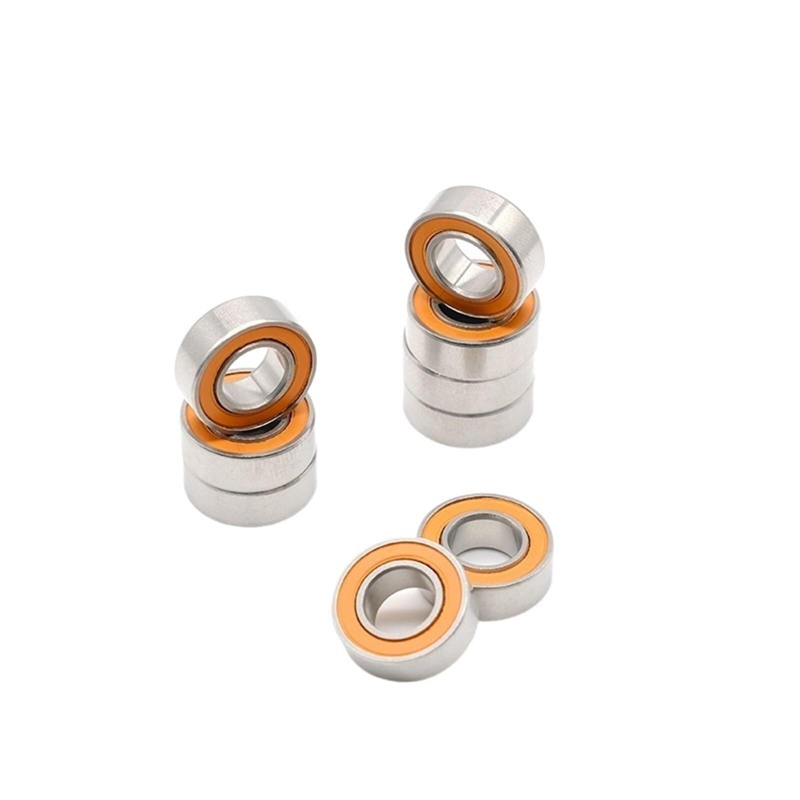 Bimetaliczna tarcza uszczelniająca Mikro łożysko zwykłe 1 szt. S687 2RS CB 7x14x5mm ABEC-7 Hybrydowe ceramiczne kulkowe ze stali nierdzewnej bez smaru Szybkie toczenie