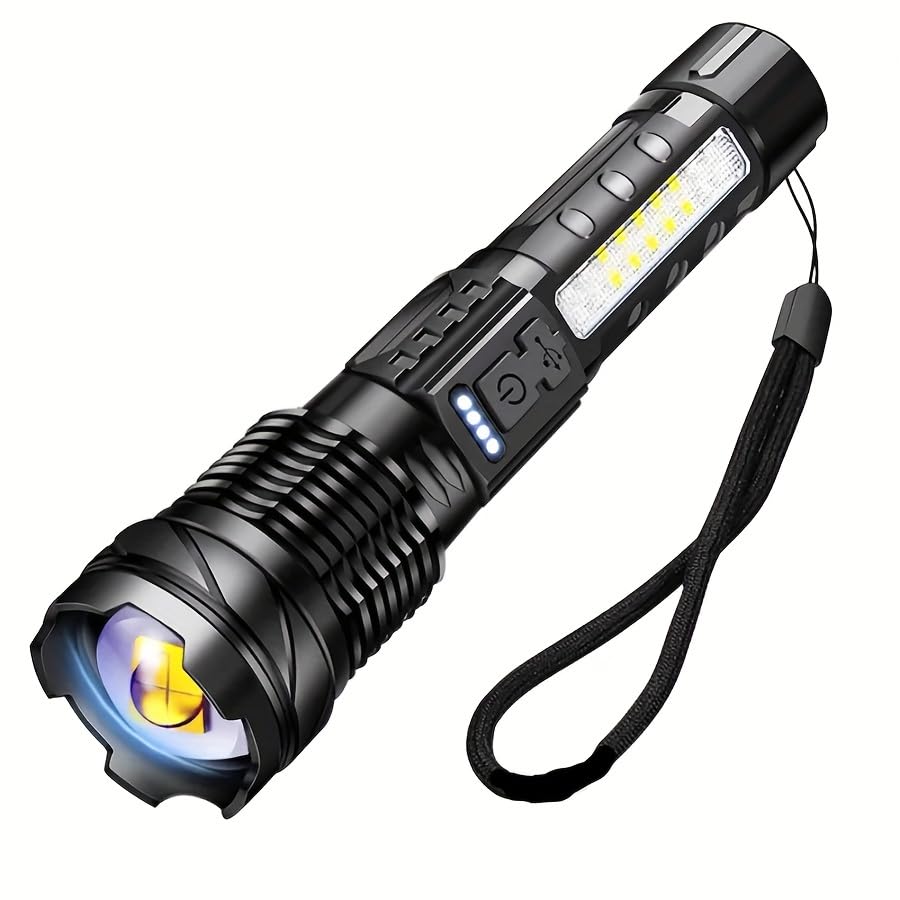 MVIOCS Wiederaufladbare Taschenlampen – 2 Stück, 2000 Lumen, Zoombar, IP65 Wasserdicht