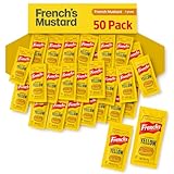 Yellow Mustard - 7gm (Multiple Pack) | Classic Yellow | Condiment Packets | (50 | 100 |150 | 200 | 300 | 400 | 1000) Pack (50 Pack, 50, Count)