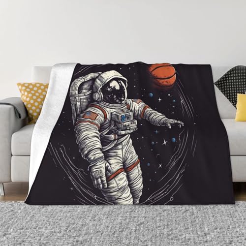 Couverture en flanelle haut de gamme au motif astronaute unique