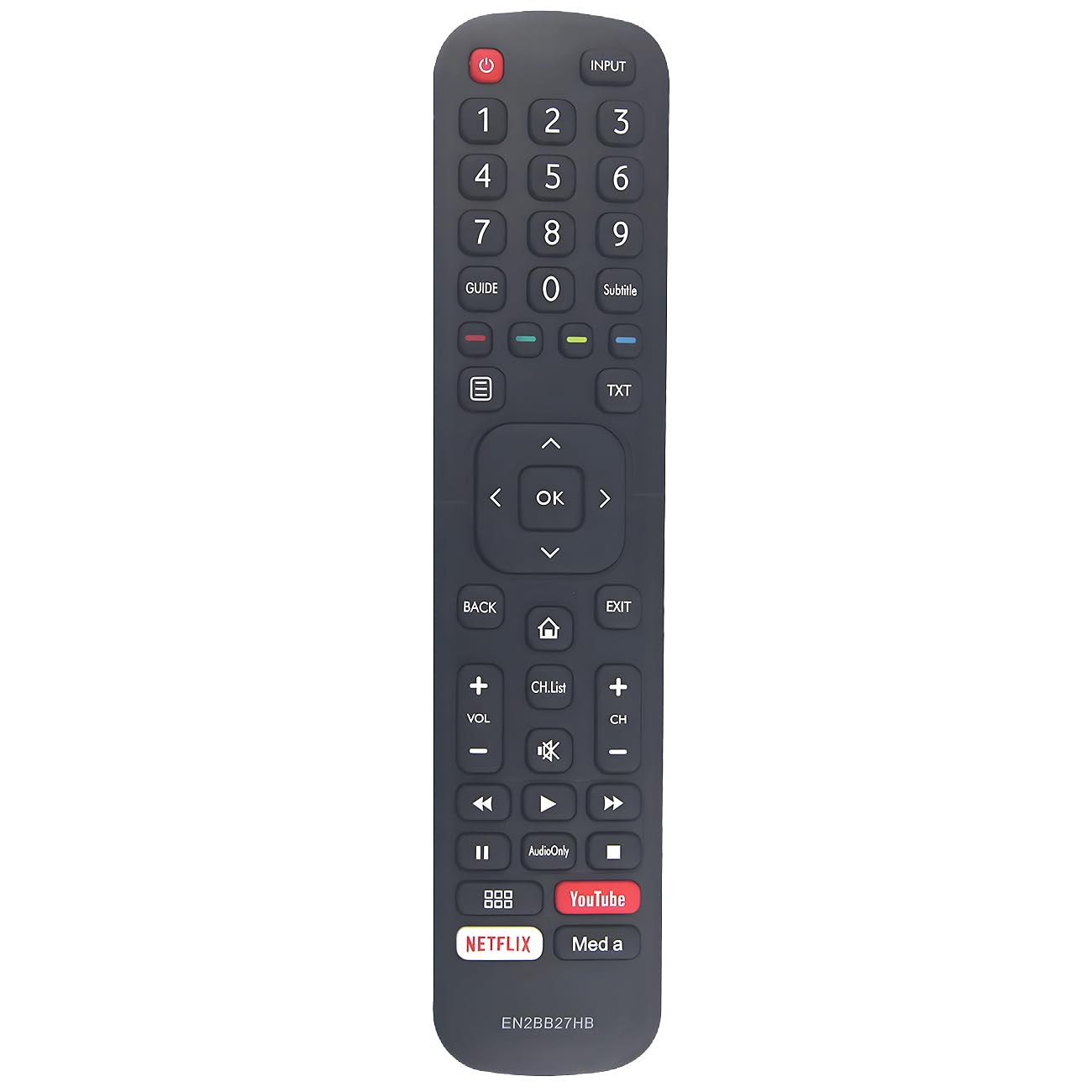 EN2BB27HB Télécommande de Remplacement - EN2BB27H T225284 Télécommande pour Hisense TV H65AE6030 H55AE6030 H50AE6030 H43AE6030 H32AE5500 H39AE5500 H43AE5500 H43AE6000 H50AE6000 H55AE6000 H65AE6000